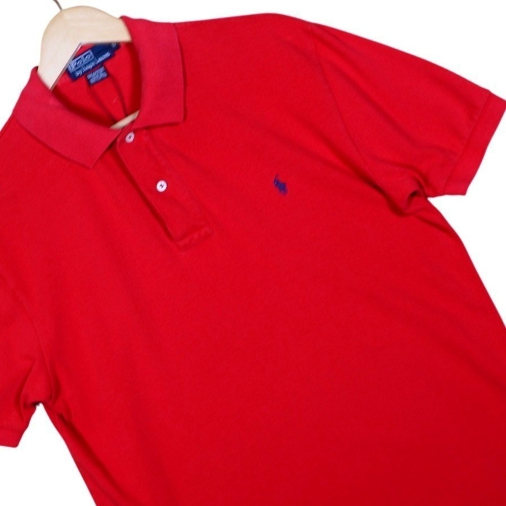 Polo Ralph Lauren Men Red Classic Fit Short Sleeve Polo Shirt Size M‎